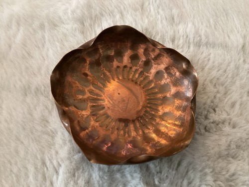 Signed copper bowl - copper,