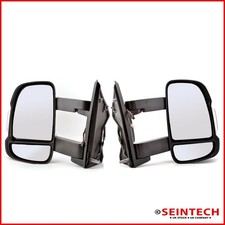 PEUGEOT BOXER Full Door Wing Mirror ELECTRIC HEATED Long Arm PAIR O/S N/S 2006+