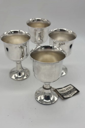Silver plated wine goblets 4 - wine,