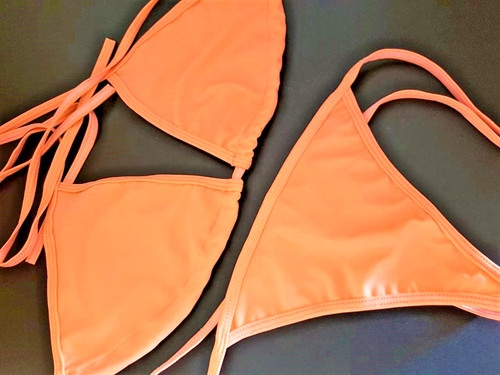 Peach bikini set orange - bikini,