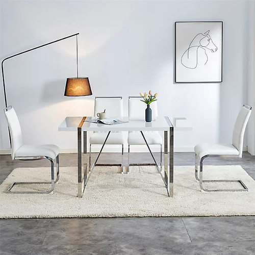 Modern white dining chairs - modern,