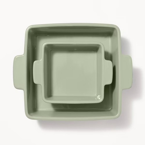 2pc stoneware square baking - 2pc,