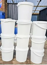 10 x 25KG White Buckets, Food Grade / Water  - White Inc Postage - SPECIAL OFFER
