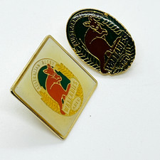 Vintage Australian Wallabies ARFU Rugby Union World Cup 1995 Pin Badge x2