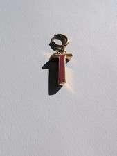 Mulberry Bag Tag Letter T Red