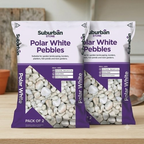 20kg polar white pebbles - 2,