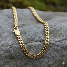 18ct gold cuban chain - 18ct, on
