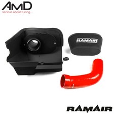 RAMAIR MK7 Golf GTi Induction Kit Air Filter with Heat Shield & Red Intake Hose