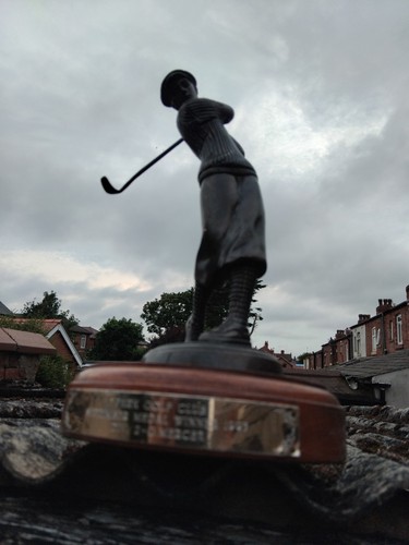 Bronze golfer statue - golfer,