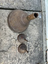 Vintage Metal Funnels X3