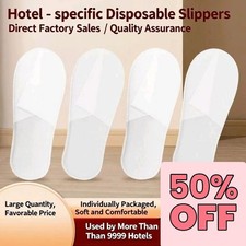 Disposable Spa Hotel Guest Slippers Closed Toe Towelling Heay Duty 2-2000 LOT
