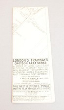 London's Tramways F. Merton Atkins Street Plan of Lines - Penge 1930