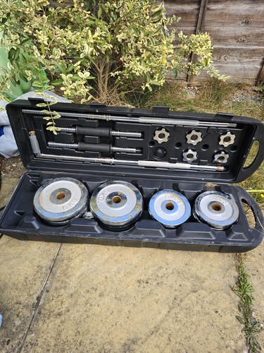 Weights set with dumbells and - dumbells,