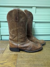 Anderson Bean Cowboy Boots Size 8 UK Brown Leather Quality Uppers Worn Soles...
