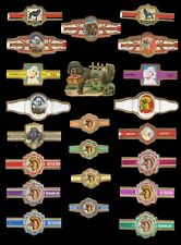 POODLE FRENCH Caniche - Pudel DOG ORIGINAL VINTAGE DUTCH CIGAR BANDS x 22