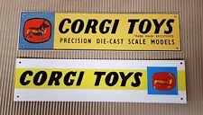 Corgi Toys 4.5" x 18" metal sign Man Cave/ Garage/ Shed