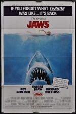 Jaws R1979 ORIG 27X41 NM MOVIE POSTER ROY SCHEIDER ROBERT SHAW RICHARD DREYFUSS