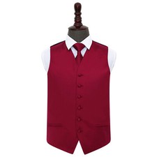 Burgundy Plain Satin Solid