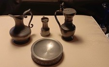 4 Pieces of Pewter - Dish/