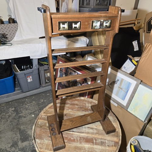 Wood pool cue rack - wood,