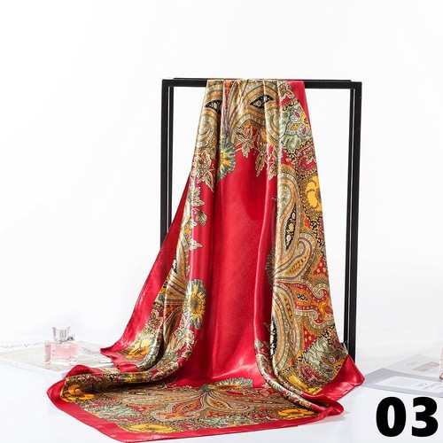 Large 90cm satin silk square - 90cm,