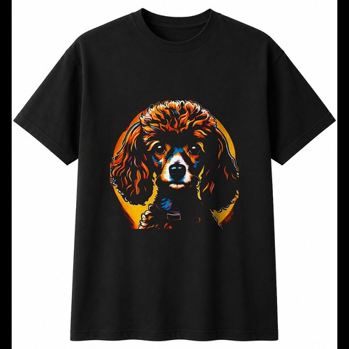Graphic miniature poodle - graphic,