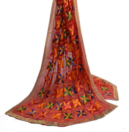 Sushila vintage red dupatta - red,