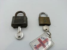 2 x vintage heavy duty padlocks Yale Brass 40mm and Diamond 50mm