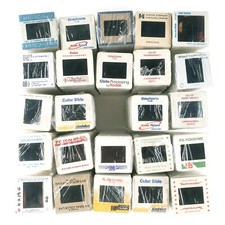 Vintage Photo Slides Lot - 100+ Amateur & Pro - Random 1950s-90s Old Slide Film