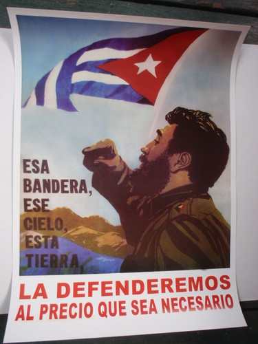 Cuban political poster with - political,