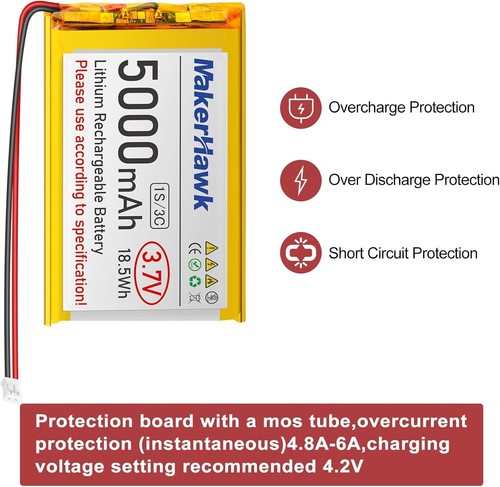 5000mah rechargeable lipo - 5000mah,