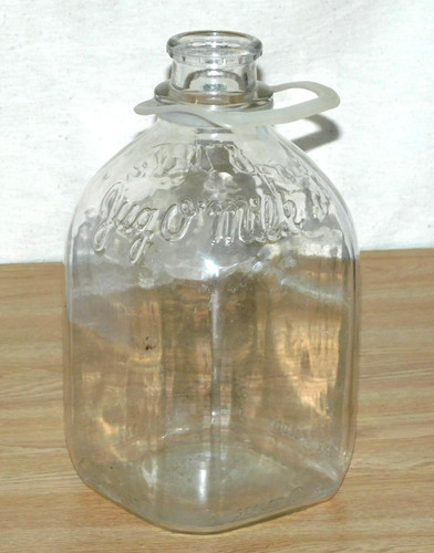 Vintage clear glass one - glass, gallon