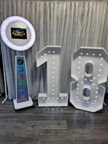Photobooth with led - with, number