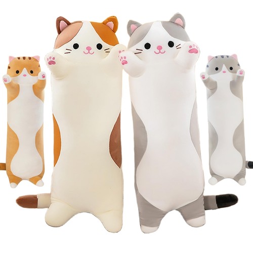 Long cat plush pillows - plush, cute