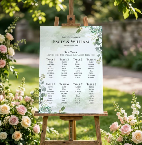 Personalised wedding table - personalised,