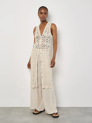 Apricot crochet long - crochet,