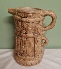 Vintage Moira Pottery Hillstonia Stoneware Pitcher. Double Handle Jug