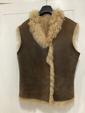 JOSEPH, ladies brown & beige sheepskin waistcoat, size M, very cosy & comfy 