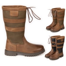 Ladies Mid-Calf Leather Boots