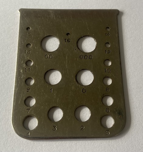 Vintage knitting needle gauge - needle,
