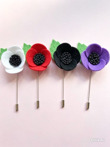 Set four felt - felt, lapel