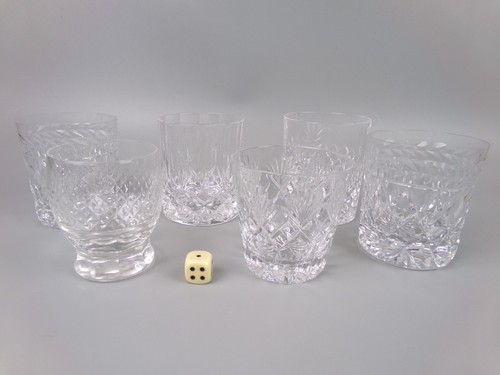 Cut crystal glass tumblers - cut,