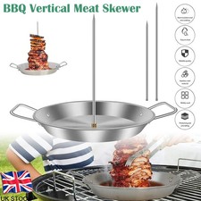 Vertical Kebab Skewer Stand Stainless Steel Vertical Meat Spit Stand for BBQ New