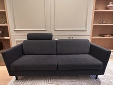 BoConcept Osaka 3-Seater Sofa – Dark Grey Lux Felt with Adjustable Headrest