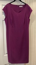 Artigiano Lined Jewel Purple Midi Dress Size 16 Worn Once