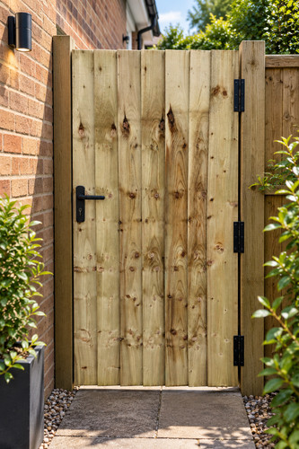 Featheredge garden gate flat - garden,