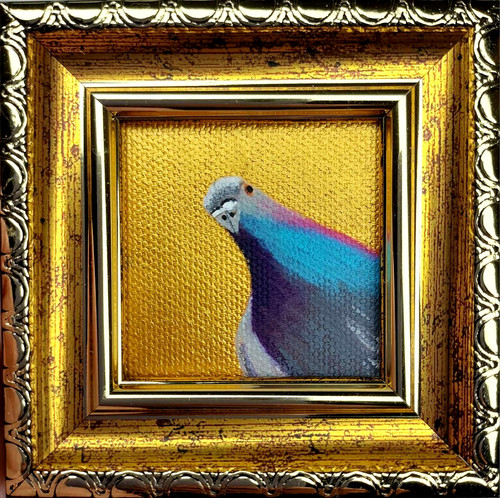 Pigeon painting miniature bird - miniature,