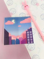 City at dusk memo pad -