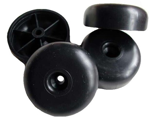 Black round bun - black, feet