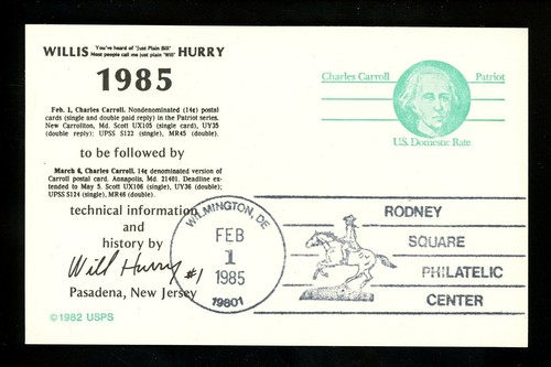 Fdc ux105 willis hurry - fdc, #ux105